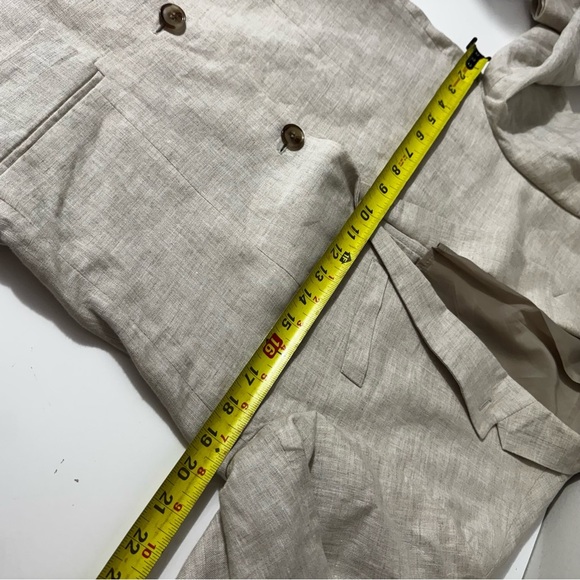 H&M Women's cream linen minimalist Blazer - Picture 5 of 6